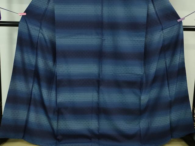 平和屋本店●極上　藍造り国選定無形文化財　藍師・佐藤昭人　藍香房　紬　花織　逸品　DZAA6828kh6
