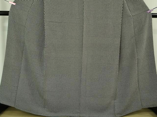 平和屋着物●極上 小紋 市松文様 鬼しぼ縮緬 逸品 DZAA6830kh5