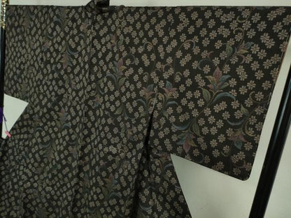 平和屋着物●極上 本場大島紬 7マルキ 草花文 逸品 未使用 DZAA6854kh5