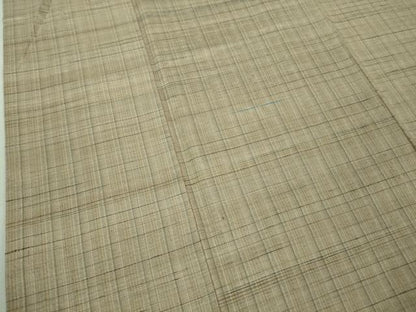 平和屋本店●希少　人間国宝　志村ふくみ　紬　格子　練色地　逸品　DZAA6861kh5