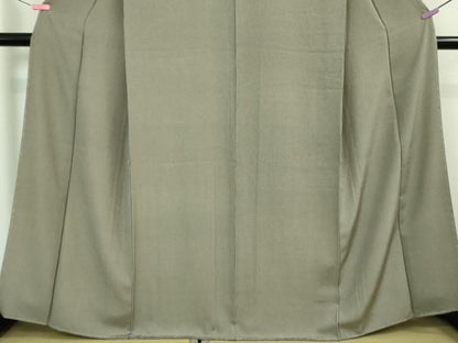 平和屋着物■極上　江戸小紋　万筋　亜麻色×黒色　逸品　未使用　DZAA6862kh5