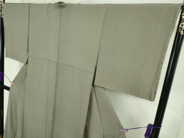 平和屋着物■極上　江戸小紋　万筋　亜麻色×黒色　逸品　未使用　DZAA6862kh5