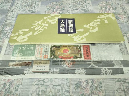 平和屋本店■極上　都喜ヱ門　本場大島紬　白大島　藤白泥　ビクトリア宮殿　藤絹織物謹製　やまと誂製　証紙付き　逸品　DZAA6865kh5