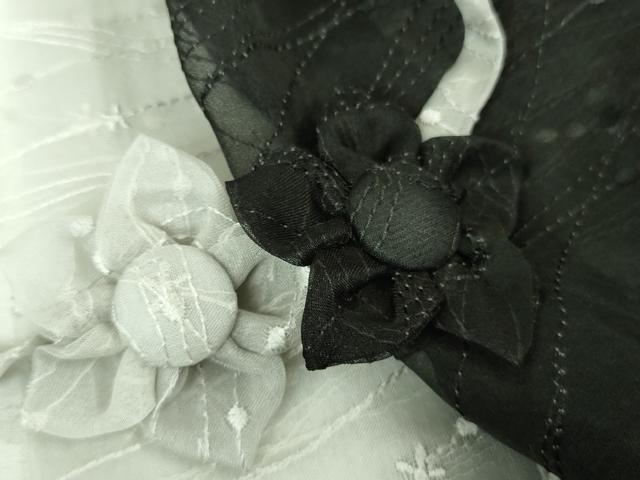 平和屋着物▽極上 道中着 オーガンジー スリーシーズン 春夏秋 塵除け ロング丈 刺繍 斜線花文 暈し染め 逸品 未使用 DZAA6868kh5