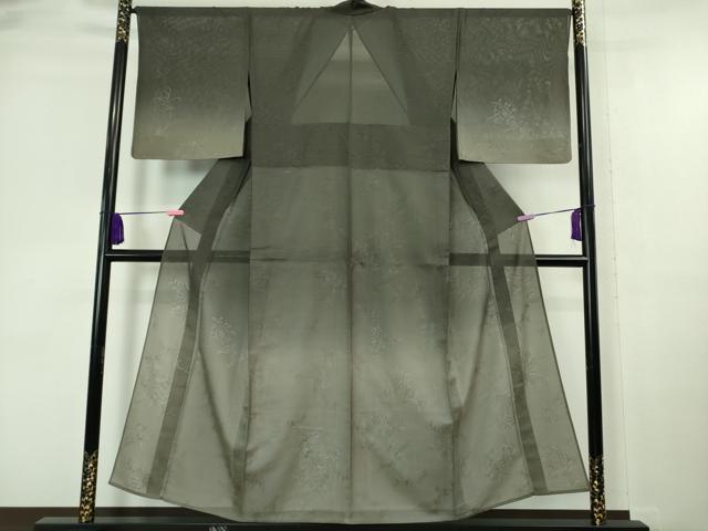 平和屋着物＊極上 夏物 訪問着 紗 更紗花文 暈し染め 銀彩 逸品 DZAA6872kh5