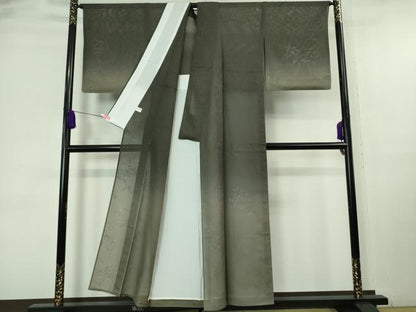 平和屋着物＊極上 夏物 訪問着 紗 更紗花文 暈し染め 銀彩 逸品 DZAA6872kh5