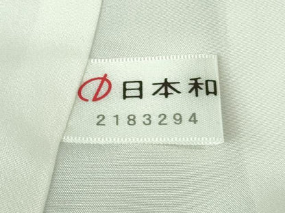平和屋着物●希少 西陣織 天平初年創始の京の老舗 洛陽織物 訪問着 お召地 縫取プラチナ箔 松葉 銀糸 反端付き 逸品 未使用 DZAA6881kh5