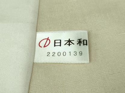 平和屋本店▽極上 石川県指定無形文化財 牛首紬 白山工房 手織り 訪問着 単衣 重ね山 証紙付き 逸品 未使用 DZAA6885kh5