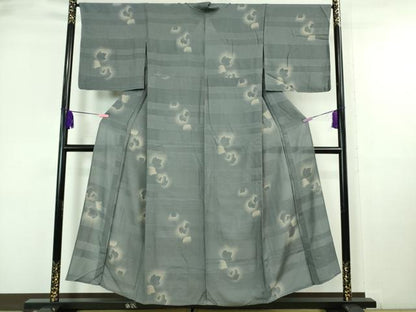 平和屋着物＊極上 夏物 小紋 舞葉文 暈し染め 逸品 未使用 DZAA6895kh5
