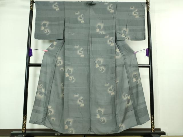 平和屋着物＊極上 夏物 小紋 舞葉文 暈し染め 逸品 未使用 DZAA6895kh5