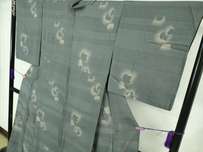 平和屋着物＊極上 夏物 小紋 舞葉文 暈し染め 逸品 未使用 DZAA6895kh5