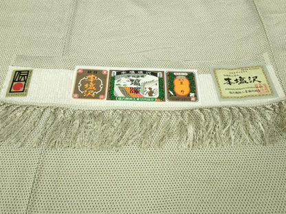 平和屋着物■極上　本塩沢　単衣　蚊絣　星野謹製　証紙付き　逸品　DZAA6897kh5