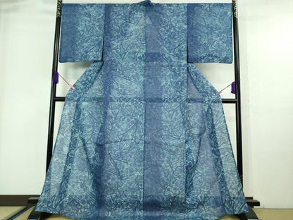平和屋本店＊極上 夏物 本蝋纈染 吉川三郎作 夏お召 丹後本麻 白友織物謹製 証紙付き 逸品 DZAA6899kh5