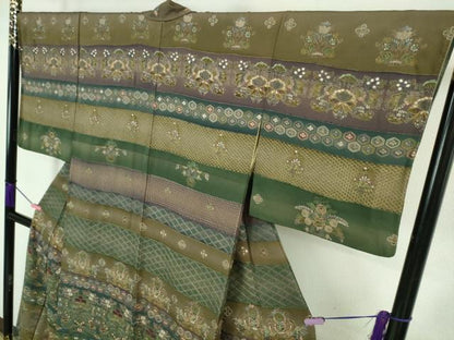 平和屋本店■極上　中国三大刺繍　スワトウ刺繍　汕頭刺繍　総刺繍　訪問着　洋花文　暈し染め　金糸　逸品　DZAA6913kh5