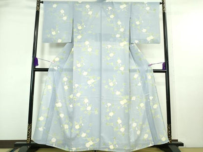 平和屋着物＊極上 夏物 小紋 朝顔 逸品 DZAA6916kh5