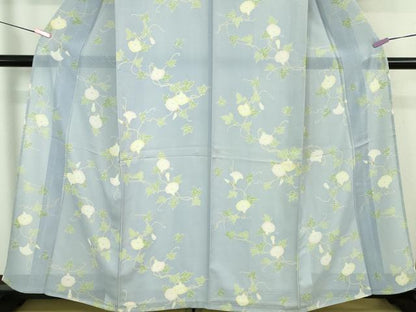 平和屋着物＊極上 夏物 小紋 朝顔 逸品 DZAA6916kh5