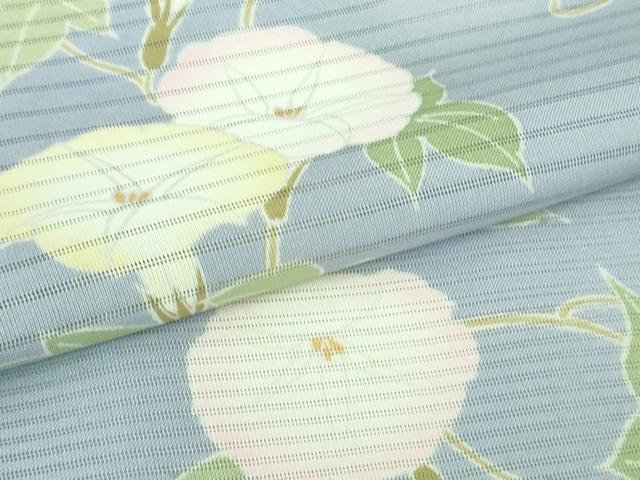 平和屋着物＊極上 夏物 小紋 朝顔 逸品 DZAA6916kh5