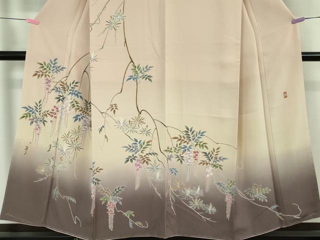 平和屋着物●極上 訪問着 友禅 作家物 藤花房 暈し染め 逸品 未使用 DZAA6934kh5