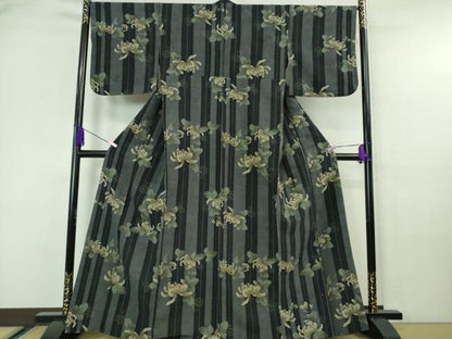 平和屋着物▽極上 撫松庵 小紋 単衣 乱菊 逸品 DZAA6941kh5