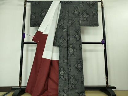 平和屋着物■極上 本場大島紬 羽織セット 有栖川文様 さが美扱い 逸品 未使用 DZAA6949kh5