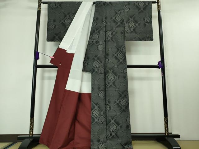 平和屋着物■極上 本場大島紬 羽織セット 有栖川文様 さが美扱い 逸品 未使用 DZAA6949kh5