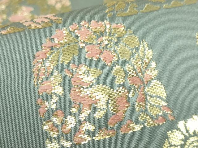 平和屋着物●極上 龍村美術織物 龍村製 九寸開き名古屋帯 瑞花遊園文 金糸 逸品 DZAA6962kh5