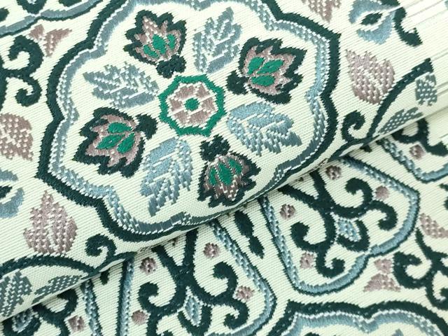 平和屋着物■極上　本場筑前博多織　八寸名古屋帯　正倉院花間道　松装織物　博多織金ラベル　証紙付き　逸品　未使用　DZAA6964kh5