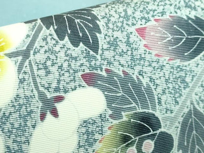平和屋着物●極上 人間国宝・羽田登喜男 塩瀬 九寸名古屋帯 梅花空木 水色地 証紙・色紙付き 逸品 DZAA6965kh5