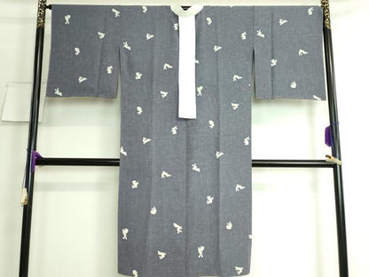 平和屋本店●上質な長襦袢 無双仕立て 兎 逸品 未使用 DZAA6977kh5
