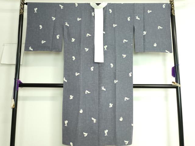 平和屋本店●上質な長襦袢 無双仕立て 兎 逸品 未使用 DZAA6977kh5
