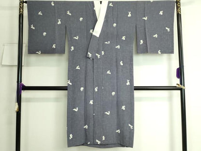 平和屋本店●上質な長襦袢 無双仕立て 兎 逸品 未使用 DZAA6977kh5