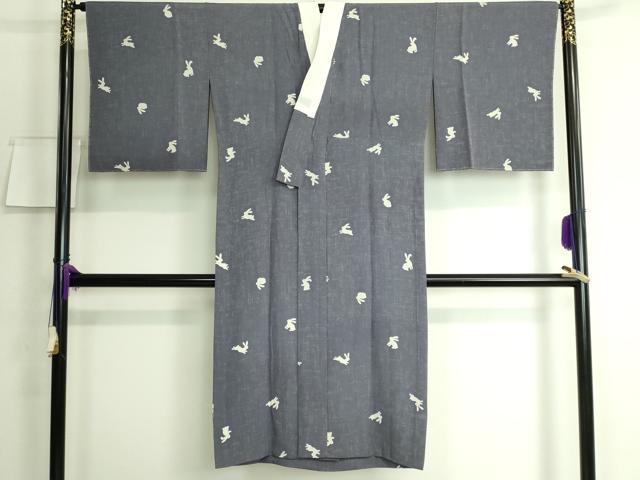 平和屋本店●上質な長襦袢 無双仕立て 兎 逸品 未使用 DZAA6977kh5