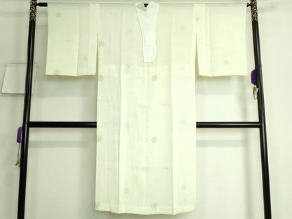 平和屋本店■上質な長襦袢　単衣　吹き寄せ花文　逸品　DZAA6979kh5