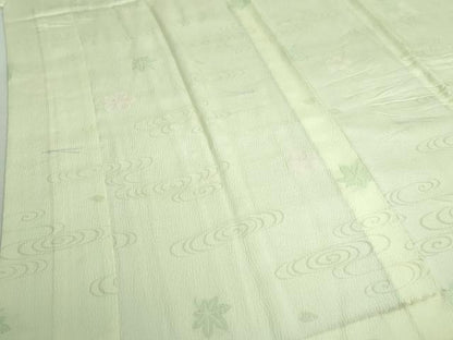 平和屋本店■上質な長襦袢　単衣　吹き寄せ花文　逸品　DZAA6979kh5