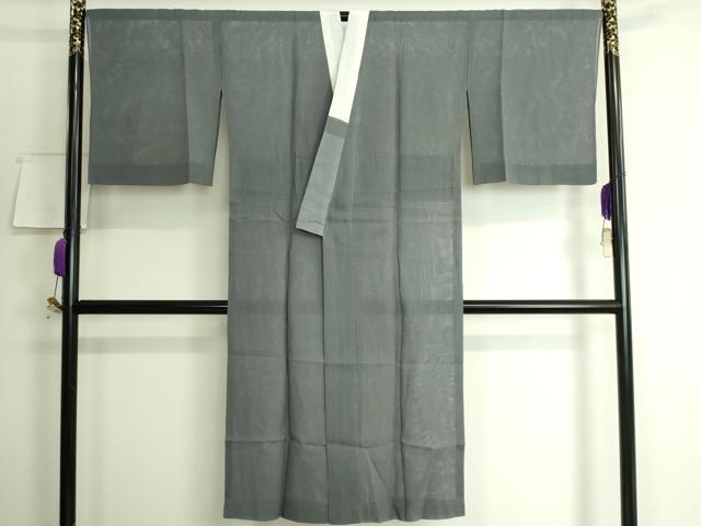平和屋本店■希少　本場小千谷本麻襦袢　麻絽　染の近江謹製　豆がら茶色地　杉山織物　証紙付き　逸品　DZAA6984kh5