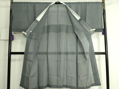 平和屋本店■希少　本場小千谷本麻襦袢　麻絽　染の近江謹製　豆がら茶色地　杉山織物　証紙付き　逸品　DZAA6984kh5