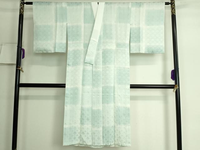 平和屋本店■上質な長襦袢　単衣　市松紋紗　逸品　DZAA6986kh5