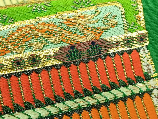 平和屋本店■最高級　龍村平蔵製　太鼓柄　本袋帯　威毛錦　金銀糸　逸品　DZAA7014kh5