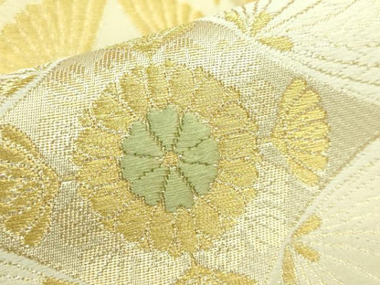 平和屋着物●極上 六通柄袋帯 唐織 七宝花菱文 金銀糸 逸品 DZAA7015kh5