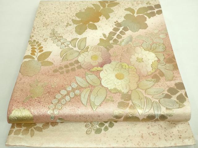 平和屋着物●極上 金彩友禅 卓越技能者・名工・和田光正 太鼓柄袋帯 辻が花 金銀彩 逸品 DZAA7025kh5