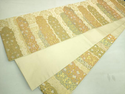 平和屋着物●極上 西陣 川島織物 六通柄 本袋帯 花唐草 金銀糸 逸品 DZAA7028kh5