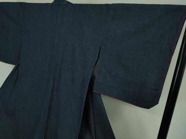 平和屋着物■極上　デニム着物　単衣　夢工房　綿　逸品　DZAA7051kh5
