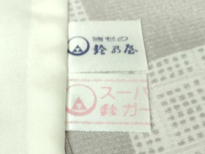 平和屋着物▽極上 小紋 単衣 市松文様 鈴乃屋扱い 逸品 未使用 DZAA7055kh5