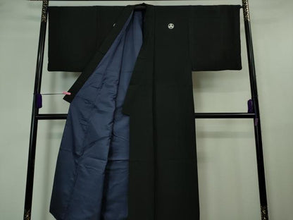 平和屋着物●極上　男性　黒紋付　逸品　DZAA7071kh6