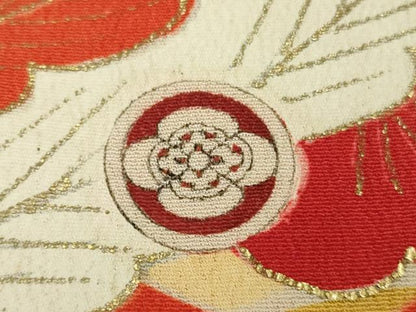 平和屋本店●極上 アンティーク 大正ロマン 振袖 刺繍 鳳凰吉祥花文 金糸 逸品 DZAA7084kh5