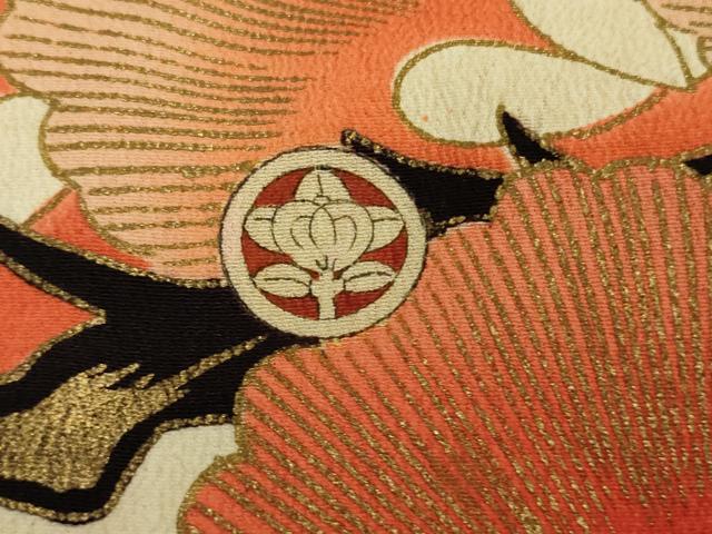平和屋本店■極上　アンティーク　大正ロマン　振袖　刺繍　松　羊歯　金糸　逸品　DZAA7085kh5