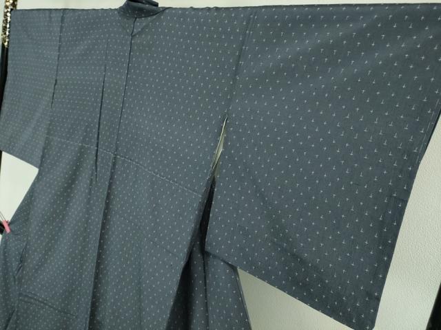 平和屋着物●極上 本塩沢 十字絣 逸品 未使用 DZAA7099kh5