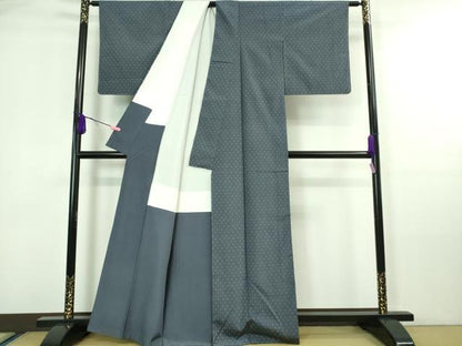 平和屋着物●極上 本塩沢 十字絣 逸品 未使用 DZAA7099kh5