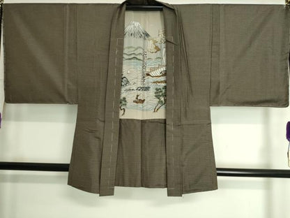 平和屋着物●極上　男性　本場大島紬　アンサンブル　村上絹織物謹製　さが美扱い　証紙付き　逸品　未使用　DZAA7103kh5