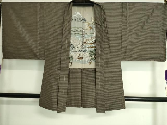 平和屋着物●極上　男性　本場大島紬　アンサンブル　村上絹織物謹製　さが美扱い　証紙付き　逸品　未使用　DZAA7103kh5